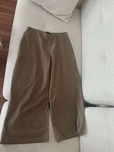 Mango MNG HAKİ KETEN PANTOLON