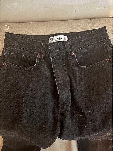 xs Beden Siyah straight jean