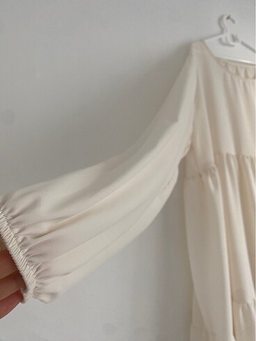 40 Beden beyaz Renk Medine ipeği tesettür elbise kırık beyaz