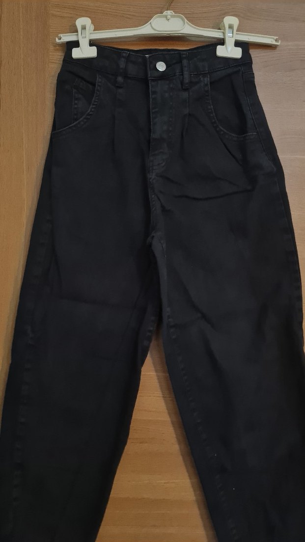 Siyah Baloon Jeans - Görsel 2