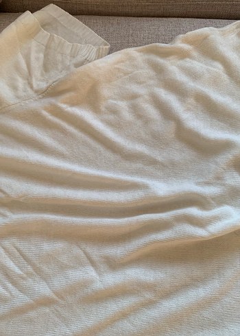 Düğmeli Beyaz Kadın Kısa Kollu Triko - Görsel 15