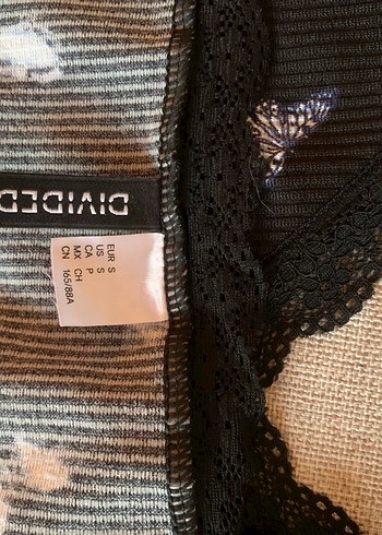 H&M Straplez Kelebek Desenli Kalem Elbise - Görsel 7