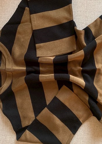 Mango Haki Çizgili Triko - Görsel 6