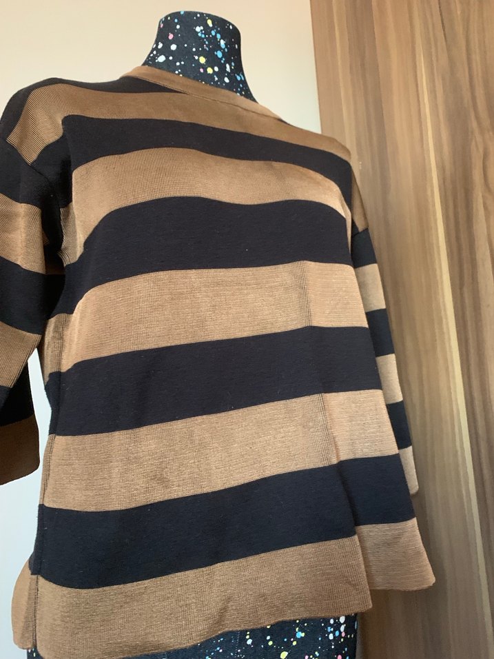 Mango Haki Çizgili Triko - Görsel 2