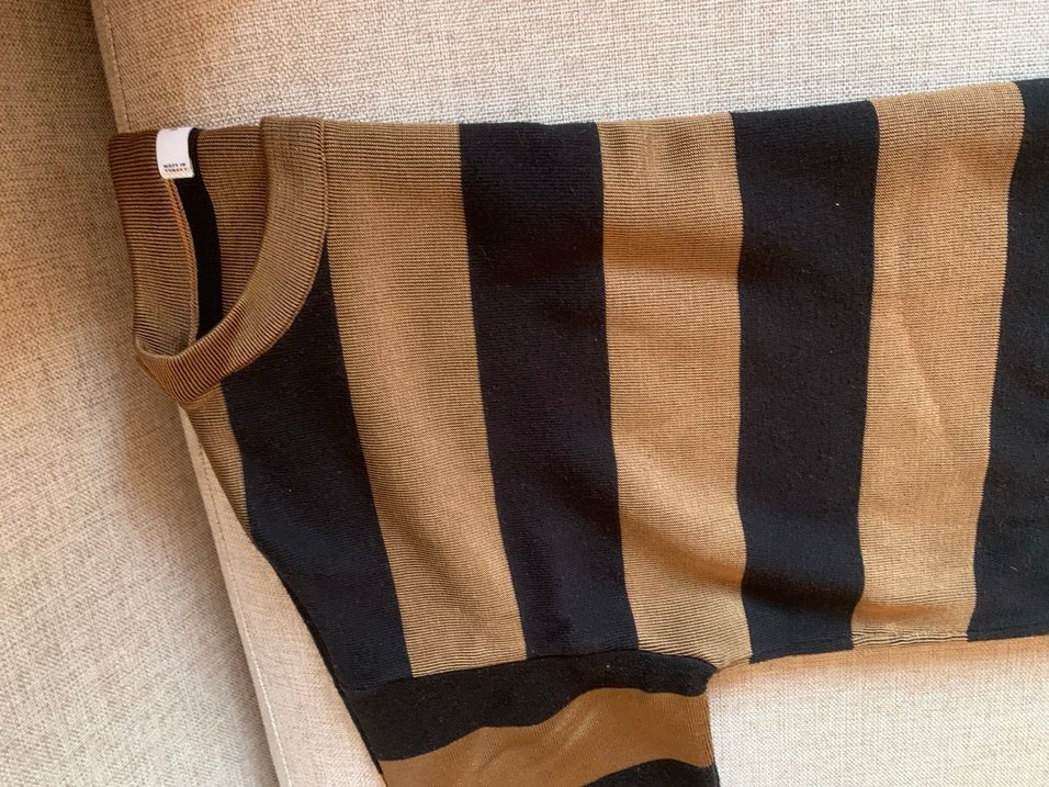 Mango Haki Çizgili Triko - Görsel 3