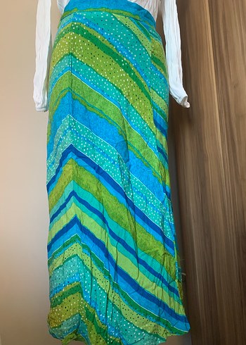 Rengarenk midi etek - Görsel 9