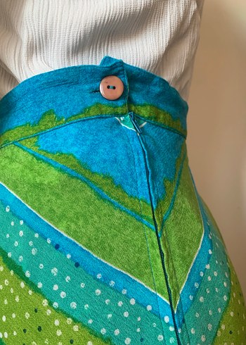 Rengarenk midi etek - Görsel 5