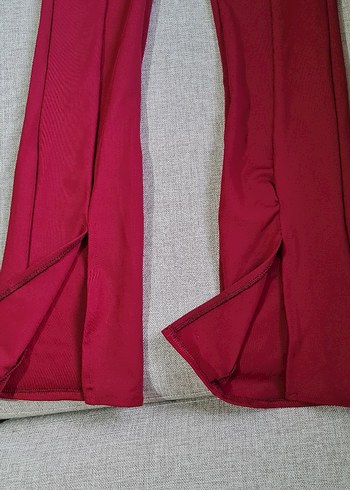 Kırmızı Kadın Pantolon - Görsel 5