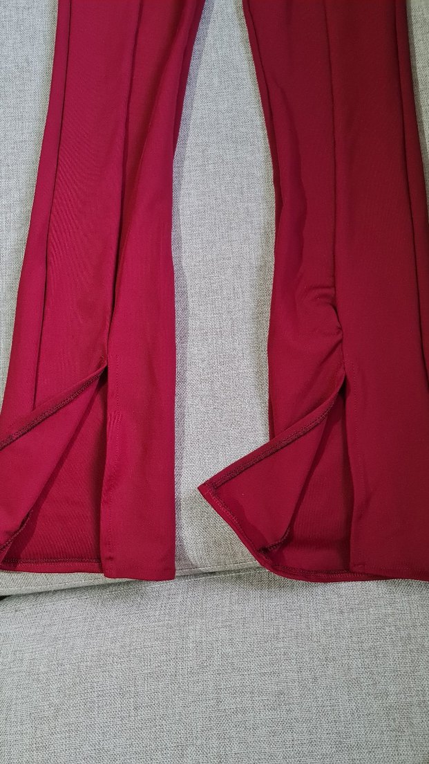 Kırmızı Kadın Pantolon - Görsel 5
