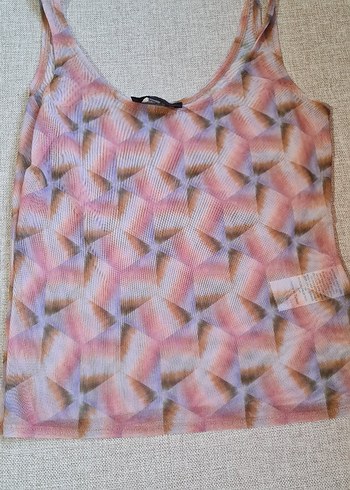 Tie Die Transparan Bluz - Görsel 2