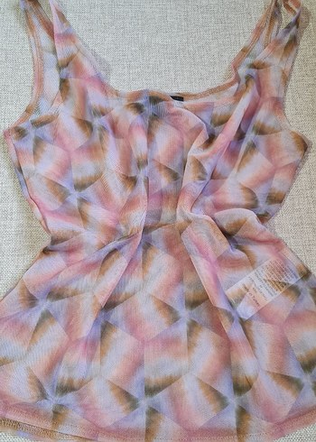 Tie Die Transparan Bluz - Görsel 7