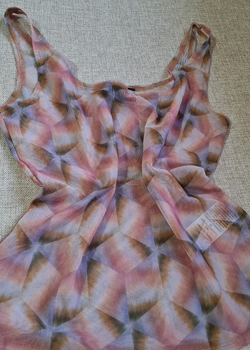 Tie Die Transparan Bluz - Görsel 6