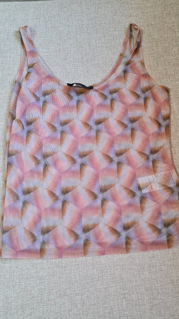 Tie Die Transparan Bluz - Görsel 2