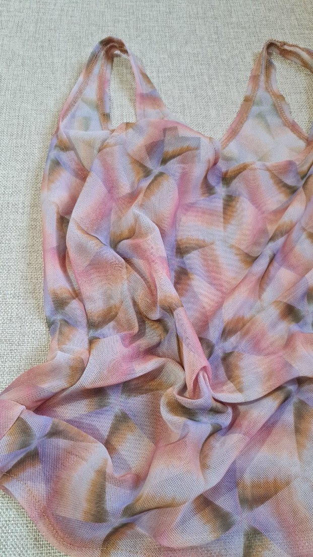 Tie Die Transparan Bluz - Görsel 5