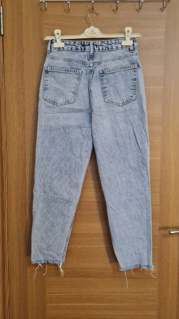 Boyfriend Jeans Denim Pantolon - Görsel 5