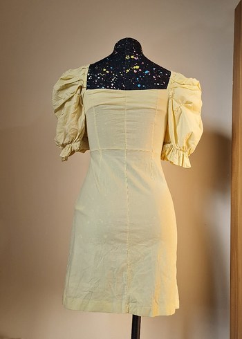 Balon Kol Kadın Elbise - Görsel 5