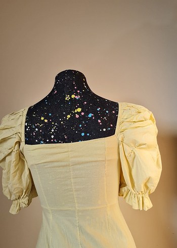 Balon Kol Kadın Elbise - Görsel 4