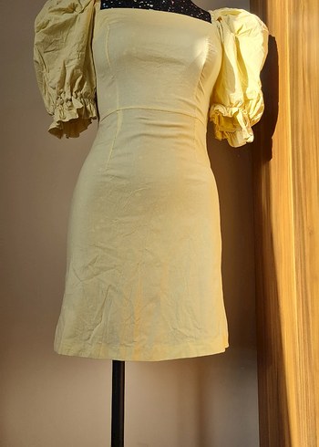 Balon Kol Kadın Elbise - Görsel 2