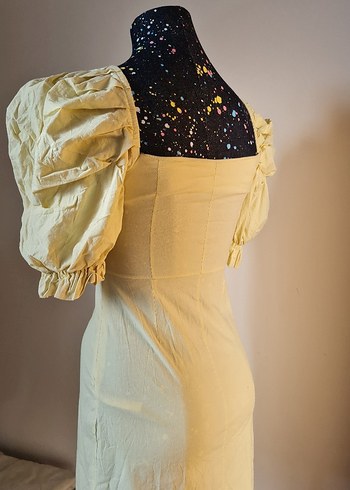 Balon Kol Kadın Elbise - Görsel 8