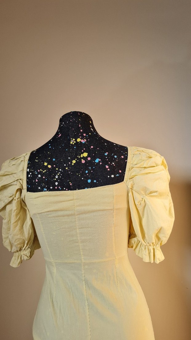 Balon Kol Kadın Elbise - Görsel 4