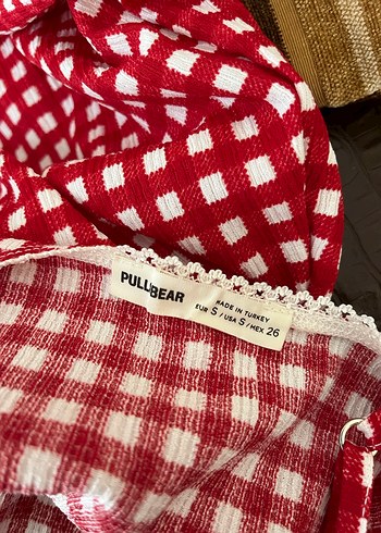 Kırmızı Kareli Askılı Midi Elbise - Görsel 5