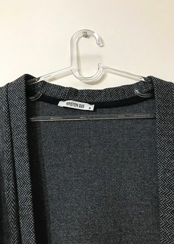 Gri Örgü Midi Kadın Hırka - Görsel 2