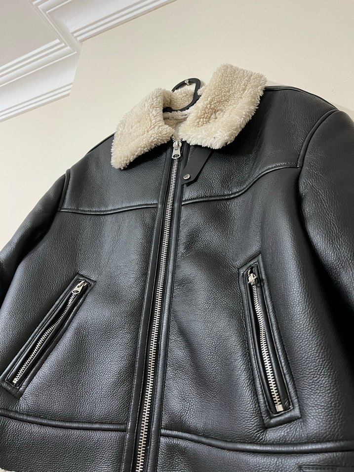 Kürklü Deri Kadın Mont - Görsel 2