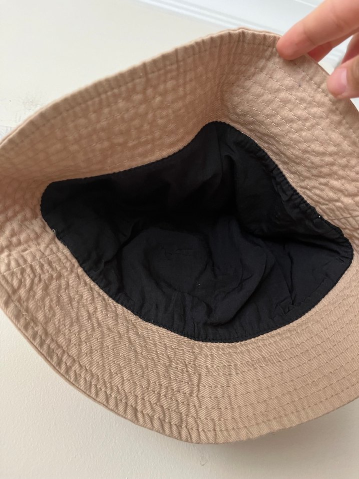 Bej Keten Bohem bucket Şapka - Görsel 3