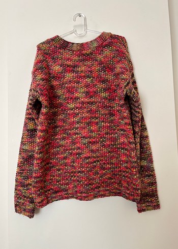 Renkli Örgü Kadın Kazak - Görsel 5