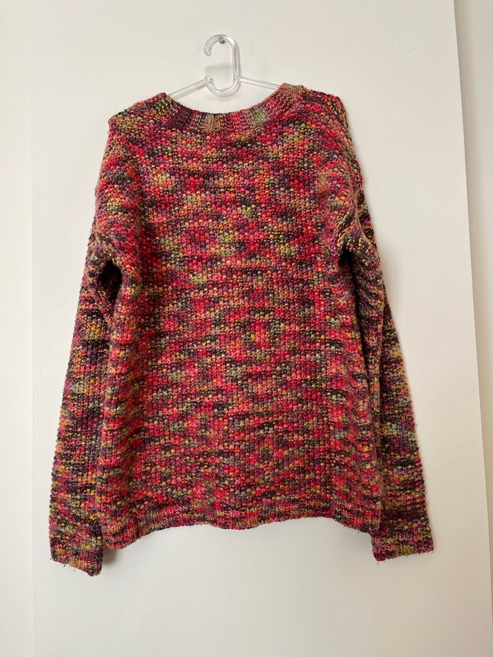 Renkli Örgü Kadın Kazak - Görsel 5