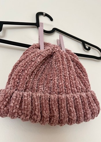 Kadın Pembe Örgü Bere - Görsel 2