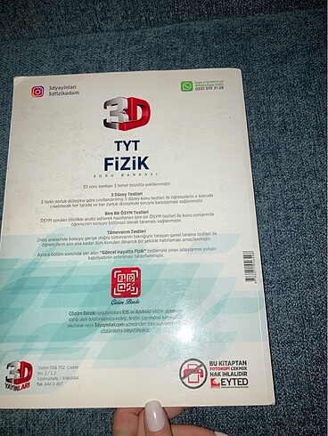 Tyt fizik 3d soru bankası