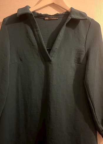 Zara Siyah V Yaka Midi Tunik