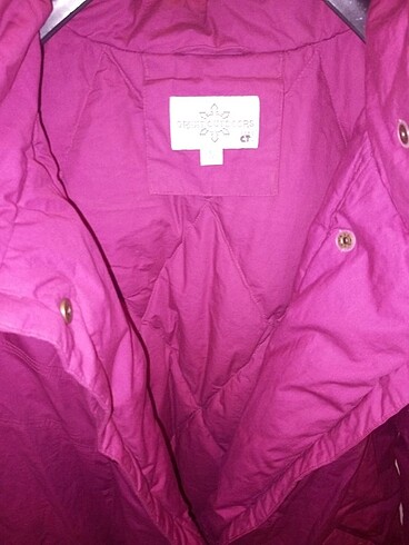 50 Beden pembe Renk Vintage Şişme mont