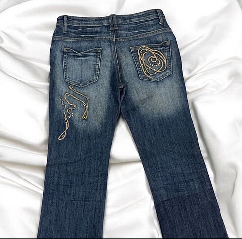 36 Beden Y2k Düşük Bel Jeans kot pantolon