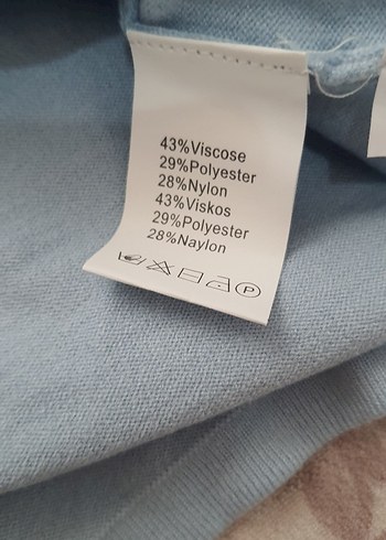 m Beden mavi Renk Mavi ince Triko Kadın Boğazlı Kazak