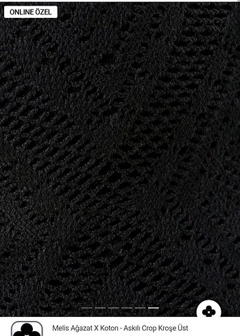 Koton Siyah örme Dantelli İnce Askılı Mini Büstiyer