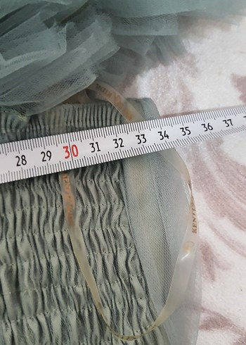11-12 Yaş Beden turkuaz Renk Tül kabarik uzun abiye elbise Elbise