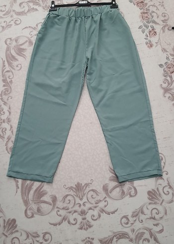 H&M Kadın Yeşil Rahat Kesim beli lastikli Pantolon