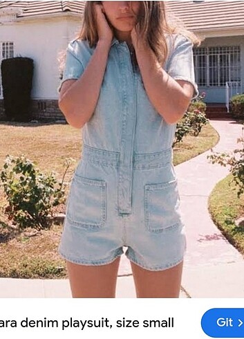 Zara saloped Jean şort tulum