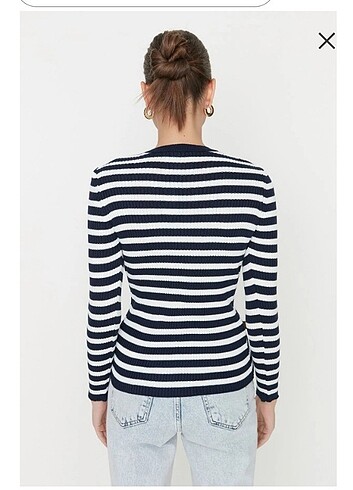 s Beden Çizgili fitilli basic t-shirt 