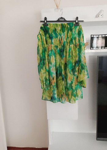 straplez düşük kol tül plaj elbisesi - Görsel 5