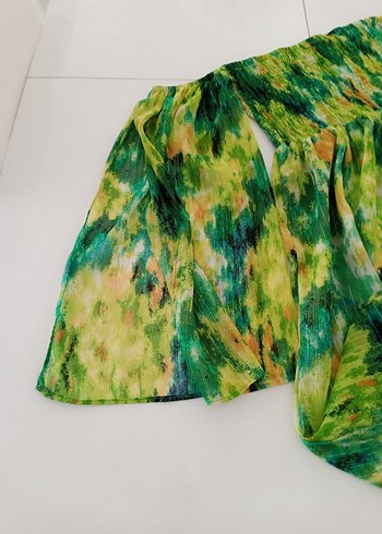 straplez düşük kol tül plaj elbisesi - Görsel 6