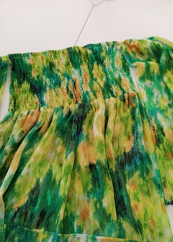 straplez düşük kol tül plaj elbisesi - Görsel 7