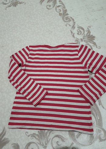 Kız Çocuk Çizgili Uzun Kollu Tişört - Görsel 2