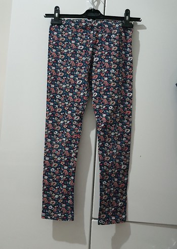 Çiçek Desenli Elastik Kız Tayt - Görsel 2