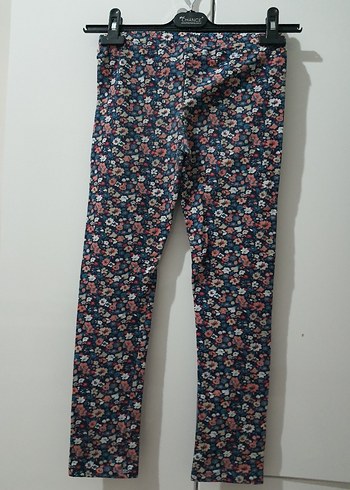 Çiçek Desenli Elastik Kız Tayt - Görsel 3