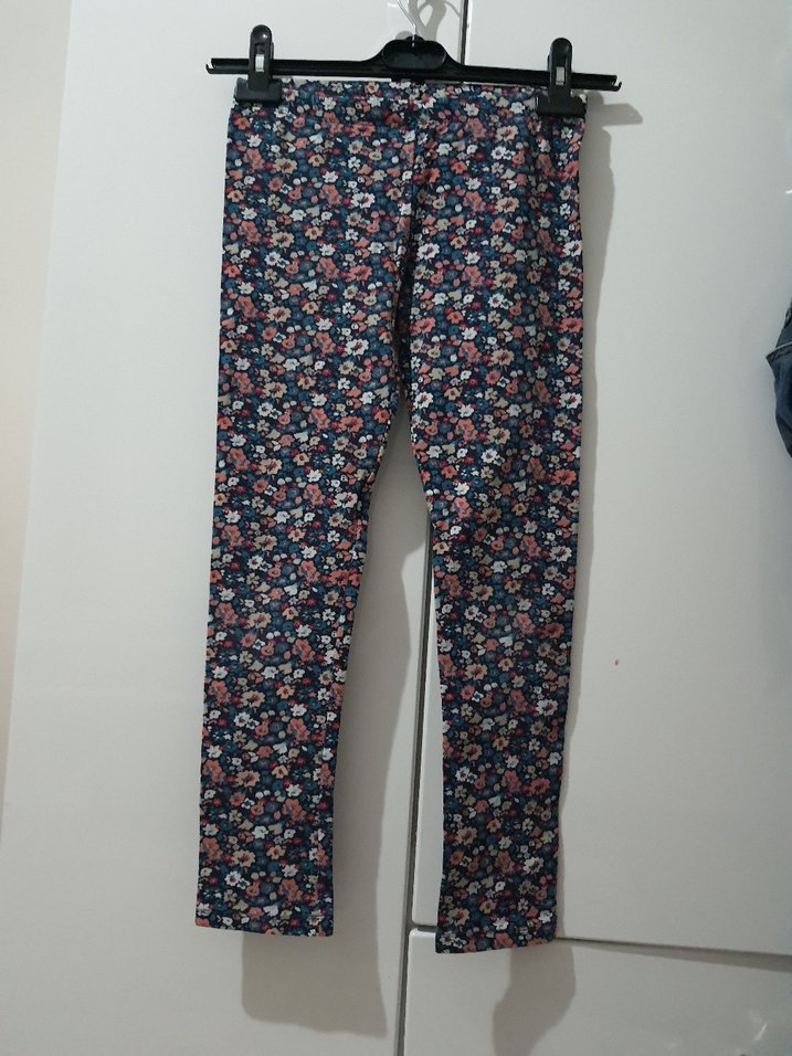 Çiçek Desenli Elastik Kız Tayt - Görsel 2