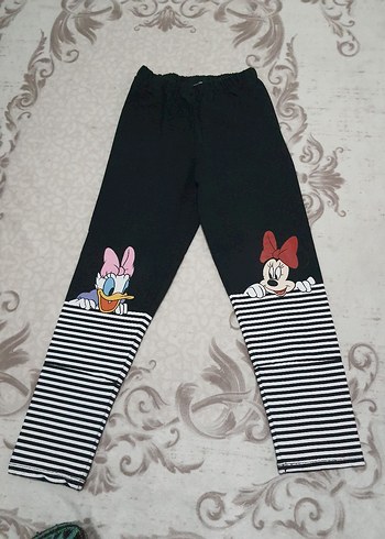 Kız Çocuk Pamuklu Baskılı Rahat Tayt - Görsel 2