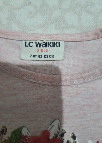 Kız Çocuk Pembe Uzun Kollu Baskılı Triko Tişört - Görsel 4